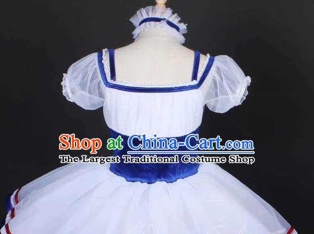 Children Girl Princess Dress Puff Sleeve Court Ballet Dance Skirt Stage Costume Performance Costume