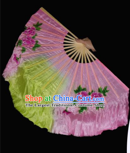 Taoli Cup Dance Meiluozi Dancing Fan Silk Double Sided Color Right Hand Fan Classical Dance Fan