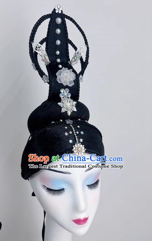 Chinese Classical Dance Headdress Dance Drama Yuren Zhaojun Costume Wig Hair Plays A Performance Drama Jewelry Headdress