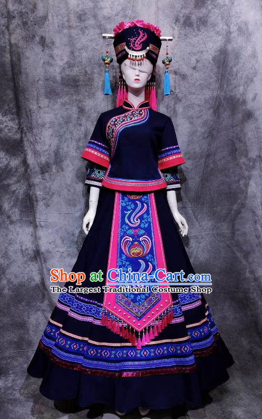 High End Mulao Traditional Costumes Of 56 Ethnic Groups Performing Costumes