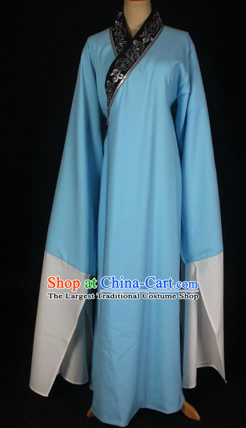 Light Blue Peking Opera Niche Clothes Poor Scholar Jacket Opera Costume Yue Opera Pearl Tower Bong Tang Huangmei Opera