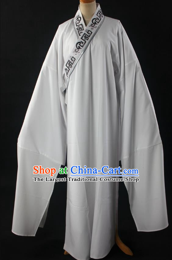 White and Gray Collar Peking Opera Niche Clothes Poor Scholar Jacket Opera Costume Yue Opera Pearl Tower Bong Tang Huangmei Opera