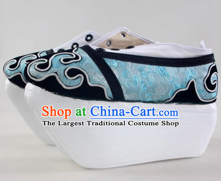 Light Blue Niche Shoes Cover Shoes Cloud Head Boots Shaoxing Opera Shoes Liang Shanbo Zhu Yingtai Stage Performance Performance Opera Ancient Costume