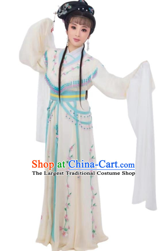 Beige Huadan Costume Yue Opera Miss Xiaodan Costume Chinese Style Ancient Costume