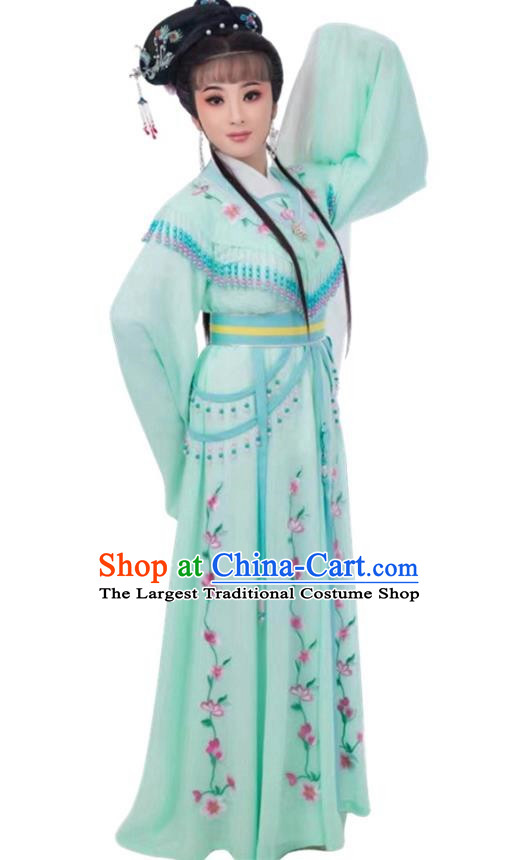 Green Huadan Costume Yue Opera Miss Xiaodan Costume Chinese Style Ancient Costume