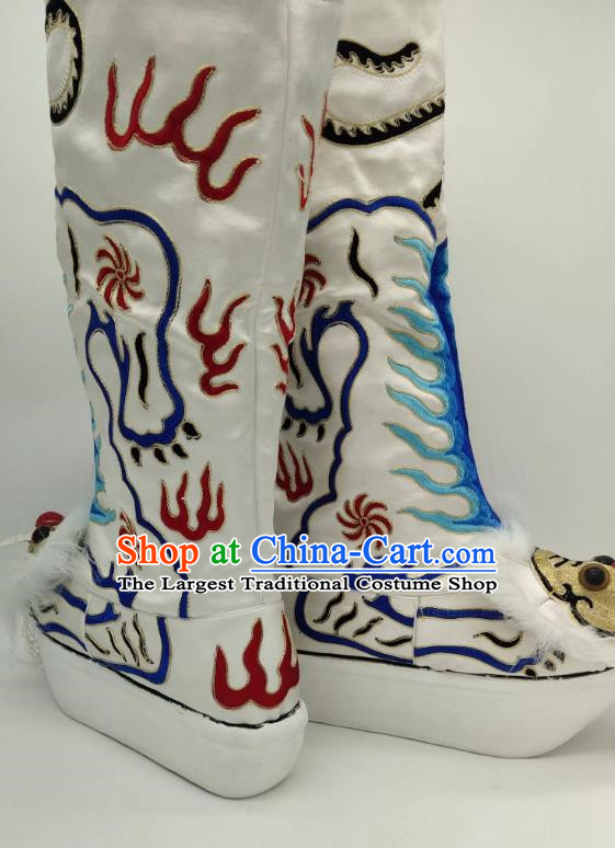 White Tiger Boots Wusheng Boots Opera Shoes Melaleuca Soles