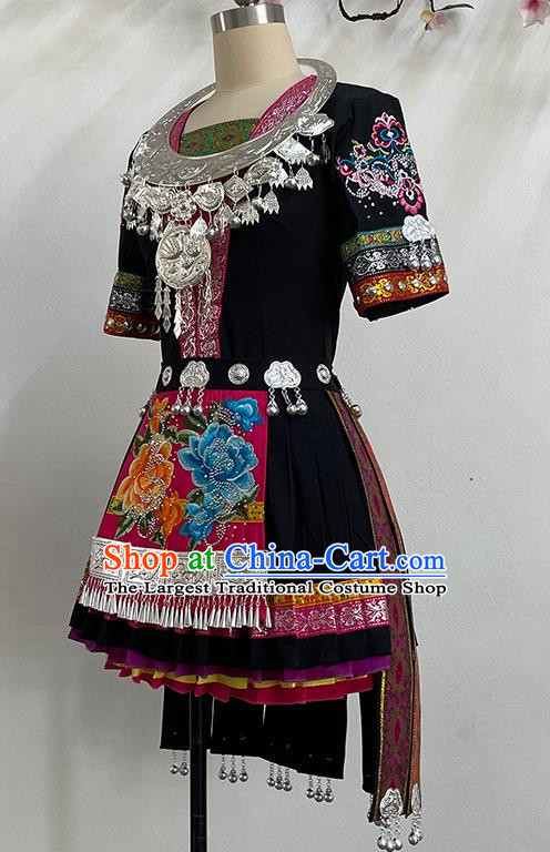 National Dance Costume Miao Golden Pheasant Dazzle Beauty Dance Costume Art Test Practice Folk Dance Costume Performance Costume