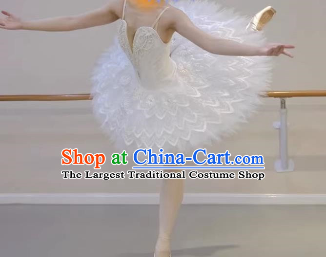 Tutu White Ballet Skirt Adult Professional Gauze Skirt Children Fluffy Little Swan Girls Swan Lake Performance Clothing