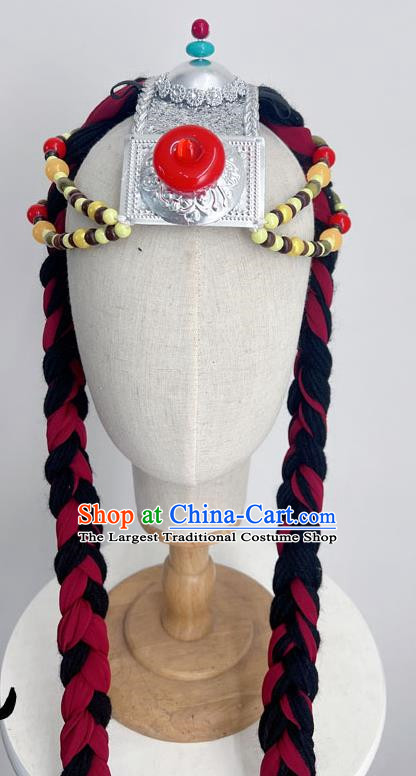 Mongolian Dance Headdress Hair Ornament Turning Mountain Headdress Turning Mountain Performance Headdress National Dance Headdress Art Test Hair Ornament