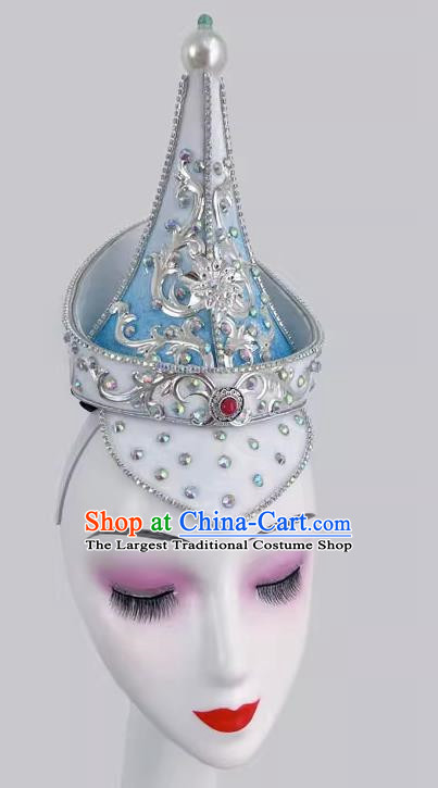 Mongolian Dance Gradient Color Hat Art Test Minority Dance Performance Performance Hat Headdress