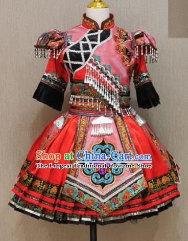 Yi Naxi Pumi Lisu Minority Children Singer Dance Costume