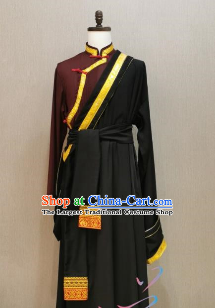 Tibetan Clothing Men Traditional Tibetan Robe Clothing Spring and Autumn National Clothing