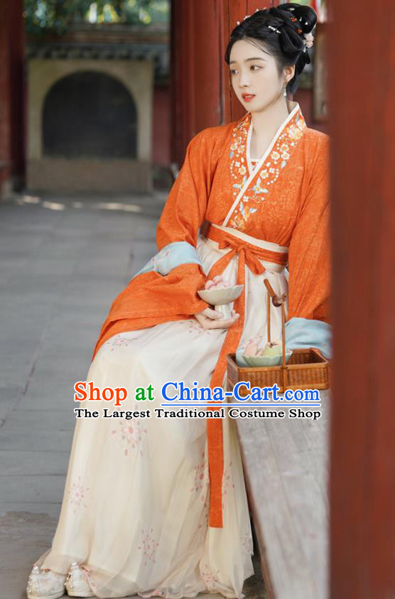 Song Dynasty Young Lady Costumes Traditional Woman Hanfu Set China TV Series Meng Hua Lu Ancient Princess Dresses