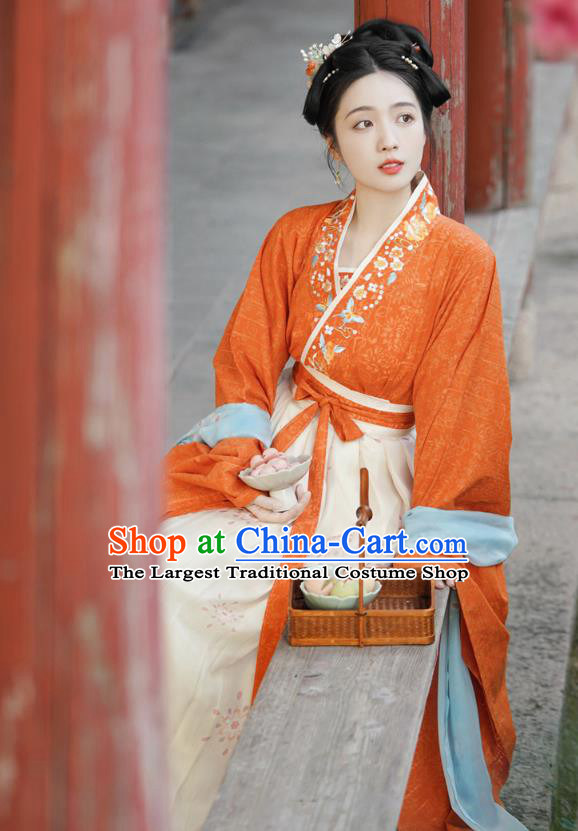 Song Dynasty Young Lady Costumes Traditional Woman Hanfu Set China TV Series Meng Hua Lu Ancient Princess Dresses