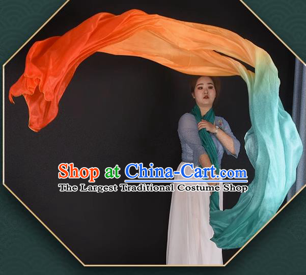 China Women Solo Dance Fan Handmade Long Ribbon Classical Dance Silk Water Sleeve