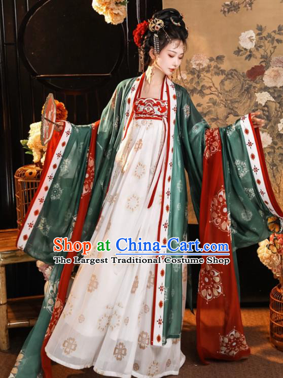 China Traditional Court Hanfu Dress Tang Dynasty Palace Woman Clothing Ancient Royal Empress Costumes