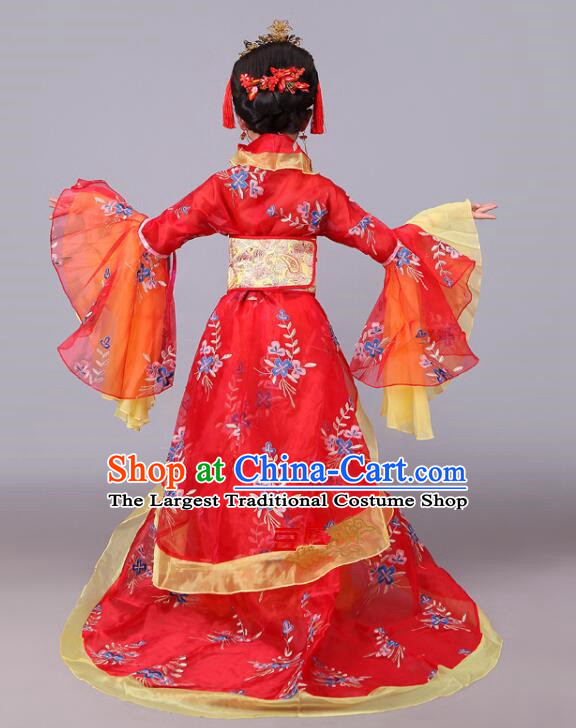 Chinese Tang Dynasty Princess Clothing Children Hanfu Dress Ancient Fairy Costumes