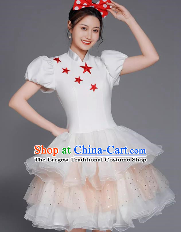 Modern Dance Costume Female Fashion Opening Dance Choir Dance Dress Square Dance Tutu Skirt Adult