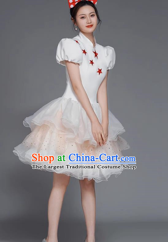 Modern Dance Costume Female Fashion Opening Dance Choir Dance Dress Square Dance Tutu Skirt Adult