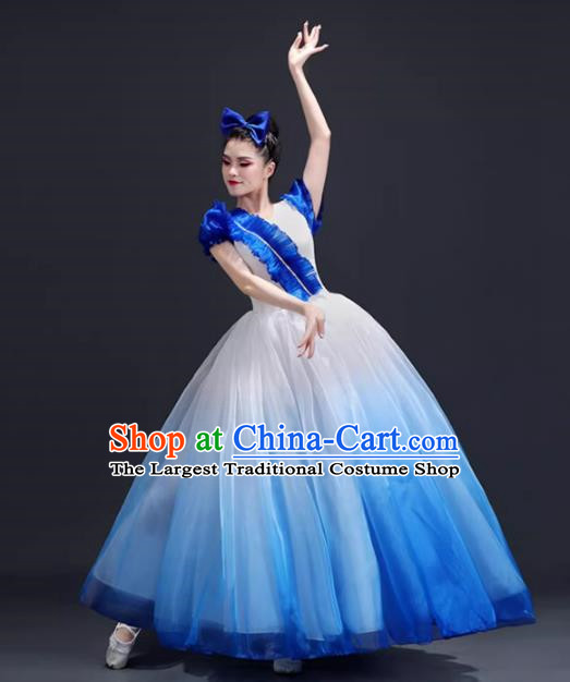 Opening Dance Large Swing Skirt Dance Costume Performance Clothing Chorus Clothing Female Adult Singing and Dancing Modern Stage Dress