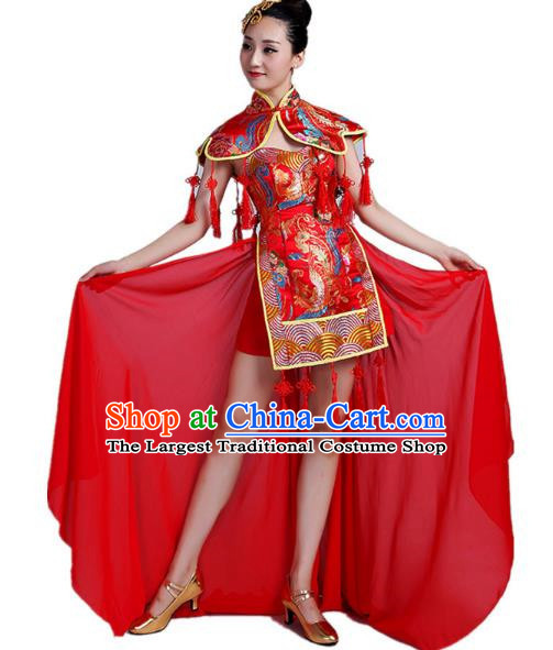 Modern Dance Costumes Chinese Style Ethnic Classical Dance Costumes Yangko Costumes Drumming Costumes Fan Dance