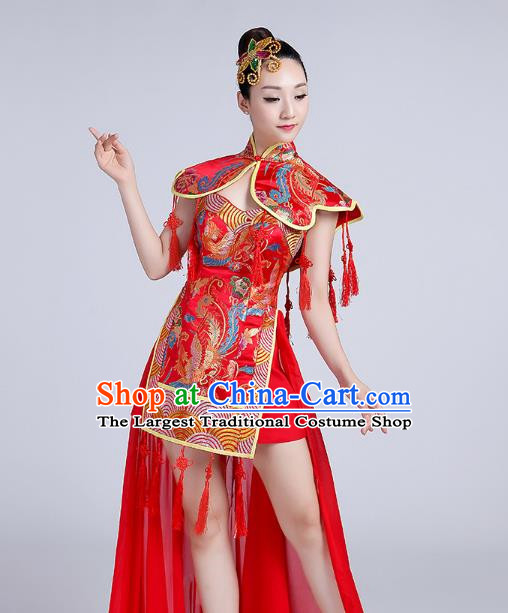 Modern Dance Costumes Chinese Style Ethnic Classical Dance Costumes Yangko Costumes Drumming Costumes Fan Dance