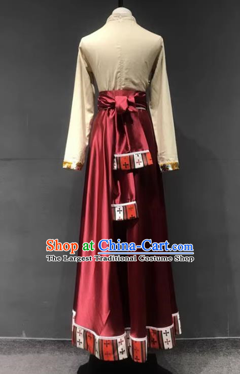Tibetan Clothing Women Chinese Minority Style Practice Clothing Grade Examination Clothing