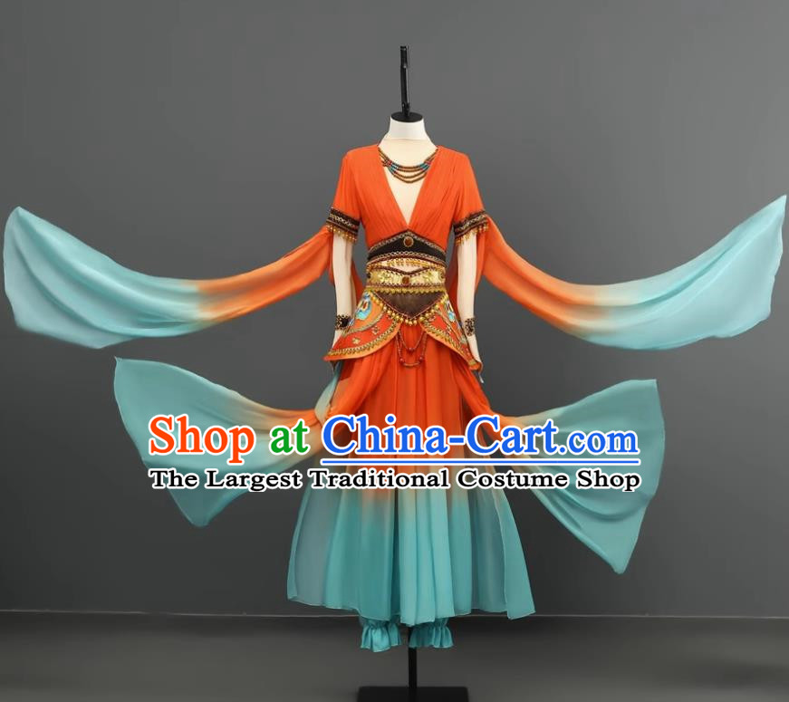 Classical Dance Dunhuang Flying Elegant Rebound Pipa Chinese Exotic Dunhuang Costumes