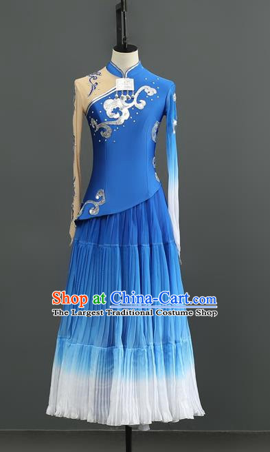 Taoli Cup Repertoire Yi Women Dance Costume Yunshui Yiren Ethnic Style Test Large Skirt Performance Costume