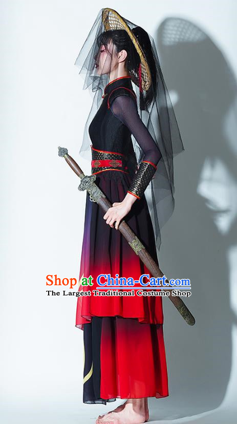 Sword Dance Costume Chivalrous Hanfu Female Ancient Costume Chivalrous Style Female Huo Yuanjia Chivalrous Line Chinese Style Jazz Dance Costume