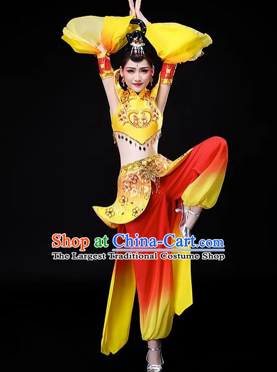 Xinjiang Dance Costumes Dunhuang Dance Costumes Classical Dance Thousand Handed Avalokitesvara Costumes Chinese Drumming Costumes Women