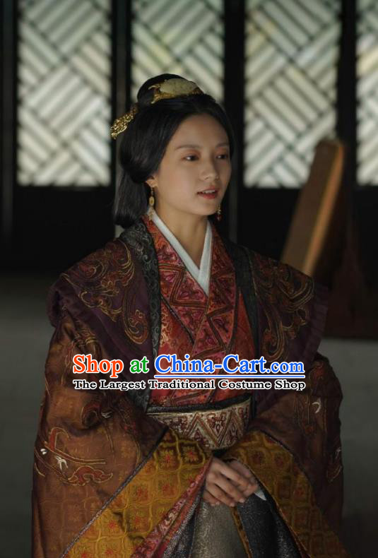 China TV Series An Ancient Love Song Court Empress Costumes Qin Dynasty Queen Hanfu Dresses