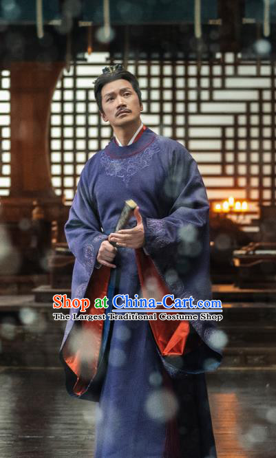 China Ancient Elder Male Costumes Drama Destined Chang Feng Du Lord Jiang He Robes