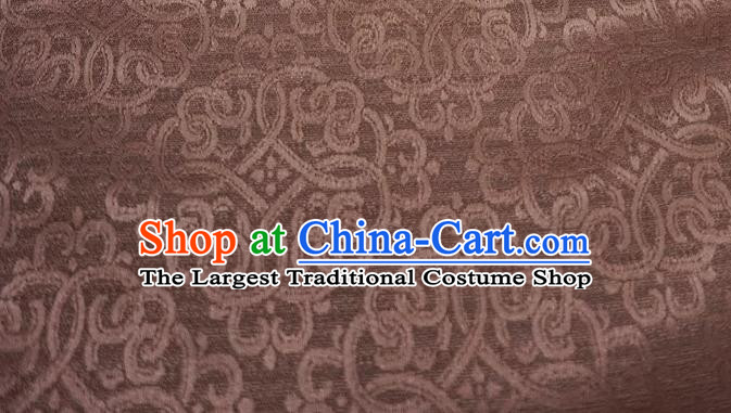 Light Coffee Chinese Classical Lucky Clouds Pattern Material Traditional Design Brocade Fabric Ancient Hanfu Cloth