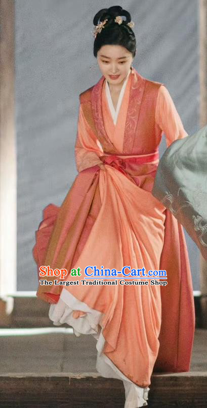 Chinese Ancient Young Beauty Clothing TV Series Destined Chang Feng Du Liu Yu Ru Dress Song Dynasty Noble Lady Costumes