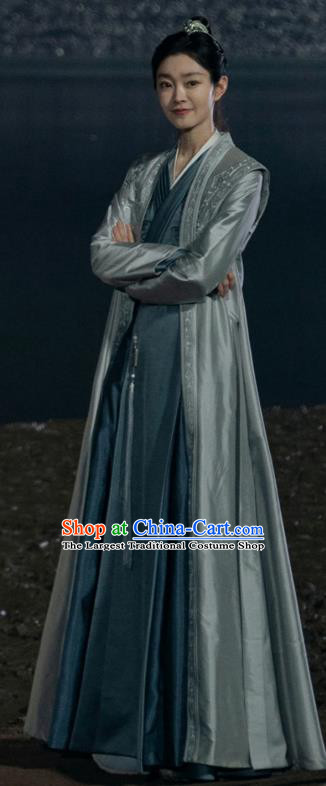 Chinese Song Dynasty Young Childe Costumes Ancient Swordswoman Clothing TV Series Destined Chang Feng Du Liu Yu Ru Replica Dress