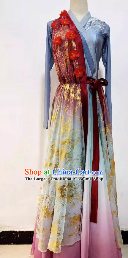 Chinese Classical Dance Costume Dance Championship Stage Performance Clothing Woman Solo Dance Dress