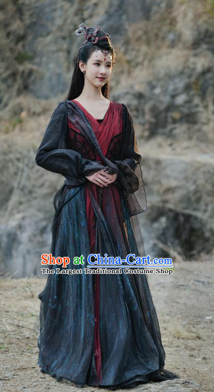 Till The End of The Moon China Xianxia Drama Demon Princess Ye Bingchang Dress Ancient Fairy Costumes
