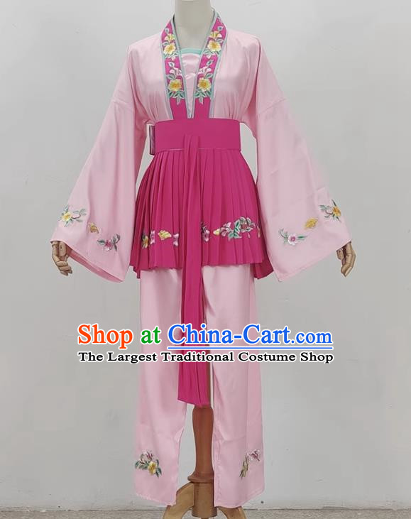 Pink Opera Maid Costumes Ancient Costumes Shaoxing Opera Huangmei Opera Performance Costumes Five Girls Birthday Maid Costumes Stage Performance Costumes