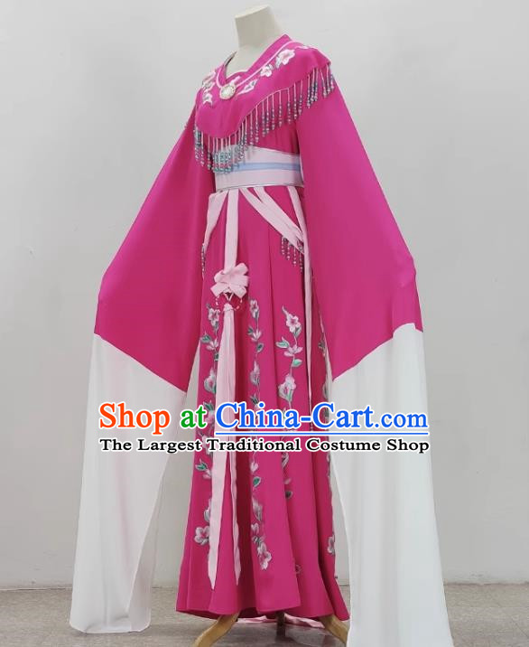 Rose Red Shaoxing Opera Hua Dan Costume Costumes Miss Costumes Opera Stage Performance Costumes