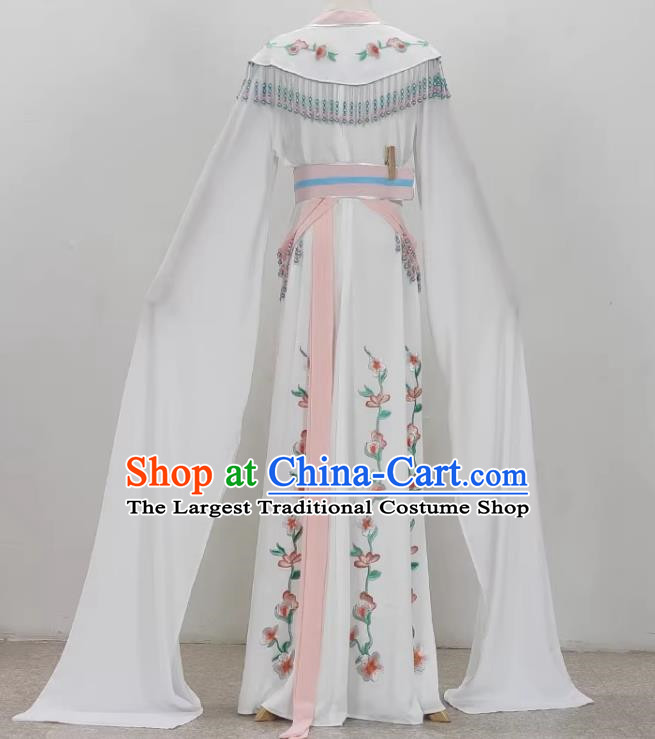 White Yue Opera Hua Dan Costume Costumes Miss Costumes Opera Stage Performance Costumes