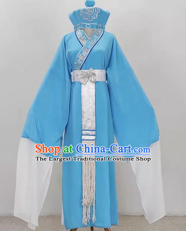 Silk Flower Delivery Club Embroidered Slant Collar Xiaosheng Yi Costume Drama Opera Yue Opera Cantonese Opera Qiong Opera Huangmei Opera