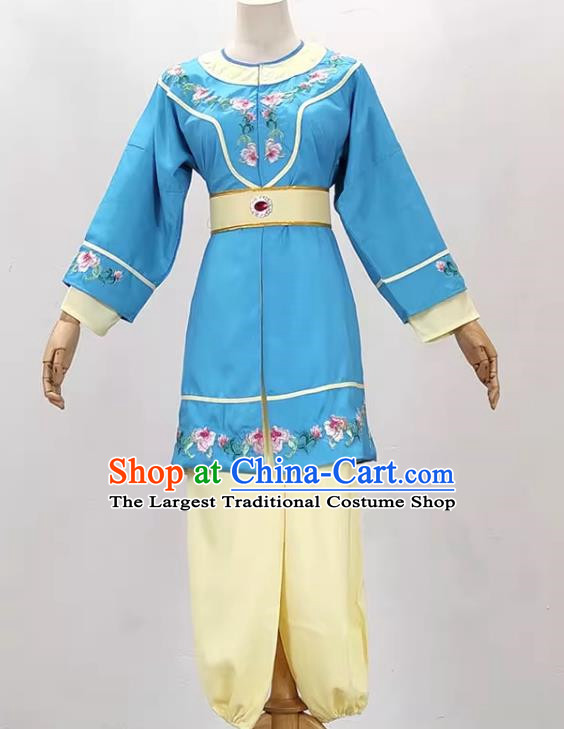 Blue And Yellow Shutong Four Nine Embroidered Costumes Yue Opera Qiong Opera Huangmei Opera Drama