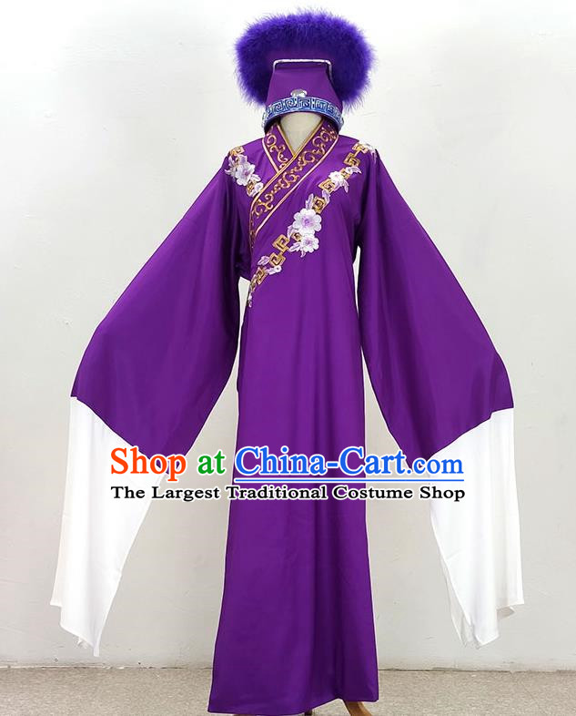 Purple Slope Collar Xu Xian Xiaosheng Embroidered Costume Drama Opera Yue Opera Huangmei Opera Qiong Opera Costume Dance Performance Costume
