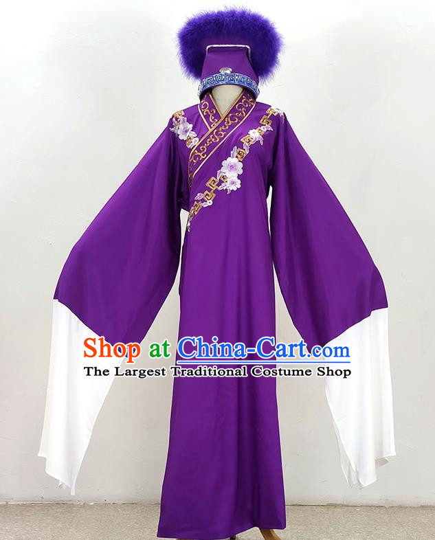 Purple Slope Collar Xu Xian Xiaosheng Embroidered Costume Drama Opera Yue Opera Huangmei Opera Qiong Opera Costume Dance Performance Costume