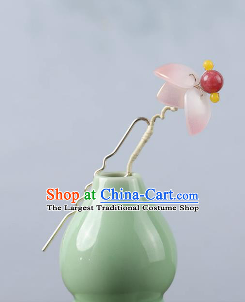 China Hanfu Hair Stick Ancient Princess Hair Jewelry Handmade Ming Dynasty Flower Hairpin