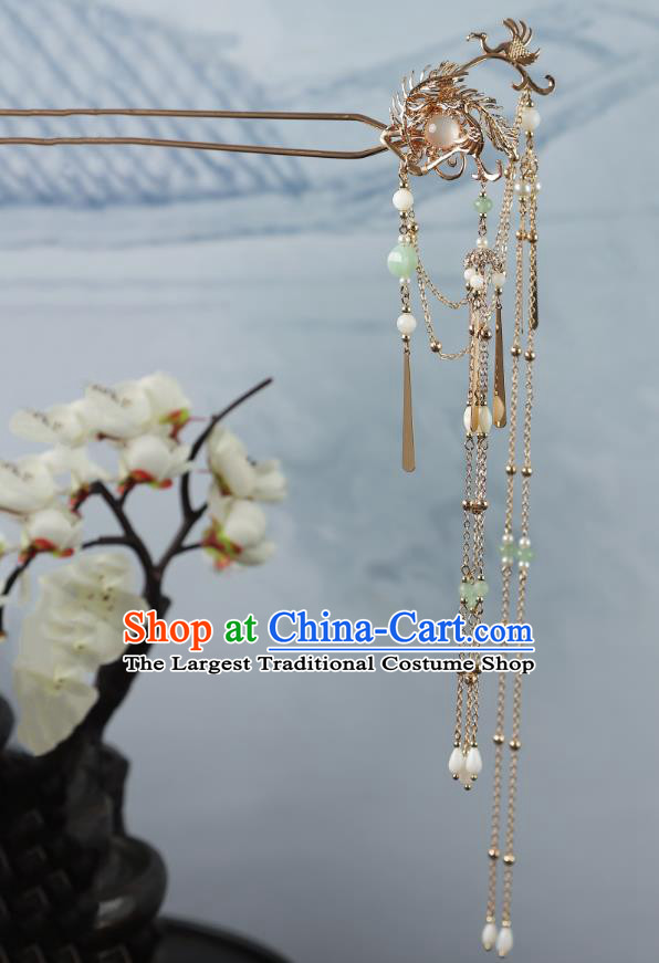 China Ancient Princess Hairpin Handmade Ming Dynasty Princess Hair Jewelry Hanfu Tassel Hair Stick