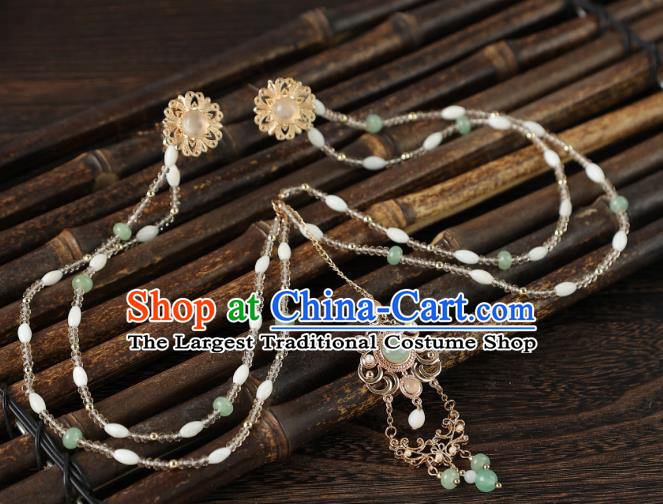 China Ancient Empress Hair Jewelry Handmade Song Dynasty Princess Hairpins Hanfu Headband