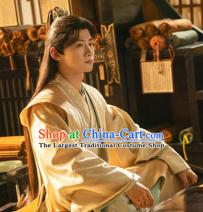 Chinese Song Dynasty Young Childe Costumes Ancient Scholar Clothing TV Series Destined Chang Feng Du Gu Jiu Si Garments