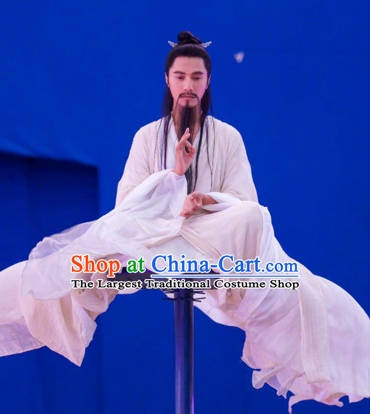 Film Creation of the Gods I Kingdom of Storms Yuan Shi Tian Zun Clothing China Ancient Taoist Priest White Costumes